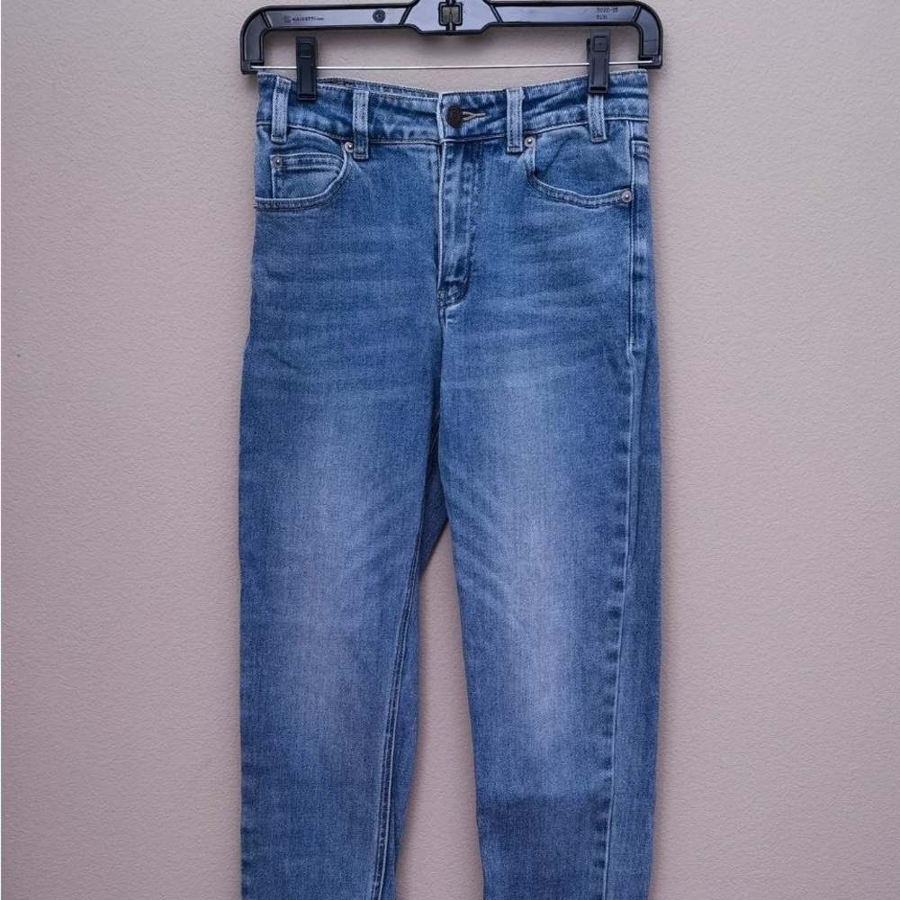 Celine Distressed Washed Medium Blue Slim Leg Jeans 26